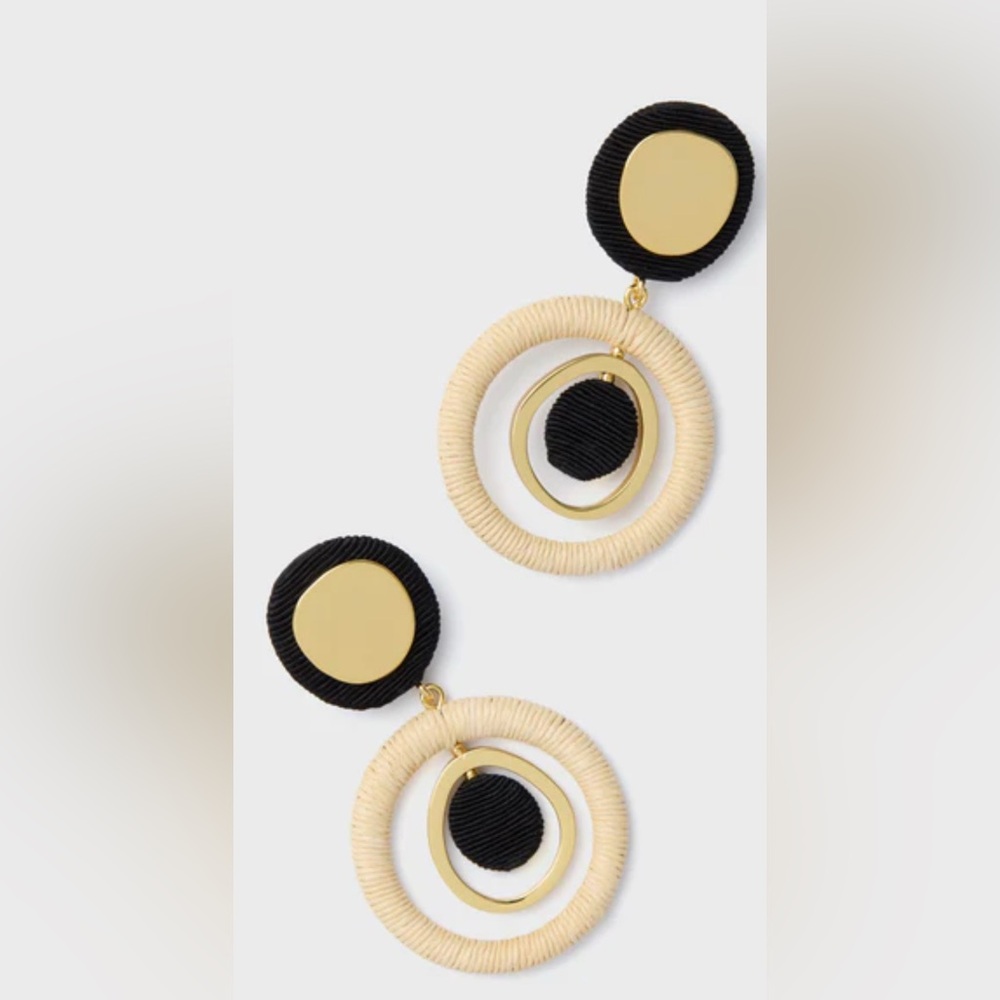 Elegant Gold and Black Earrings
